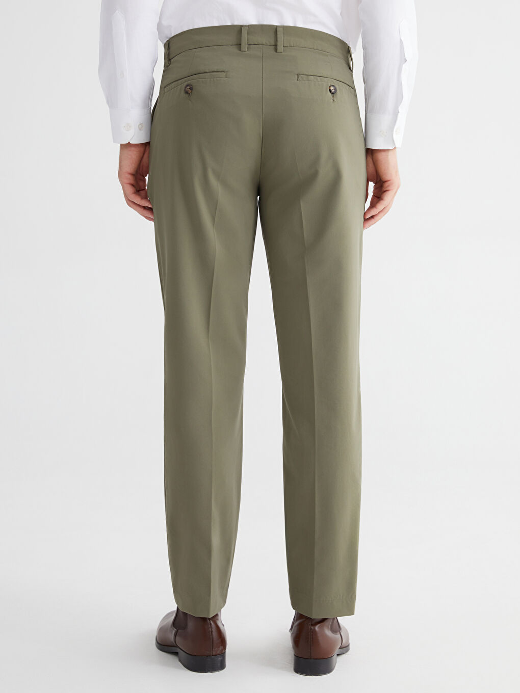 Yeşil Standart Kalıp Erkek Pantolon-6