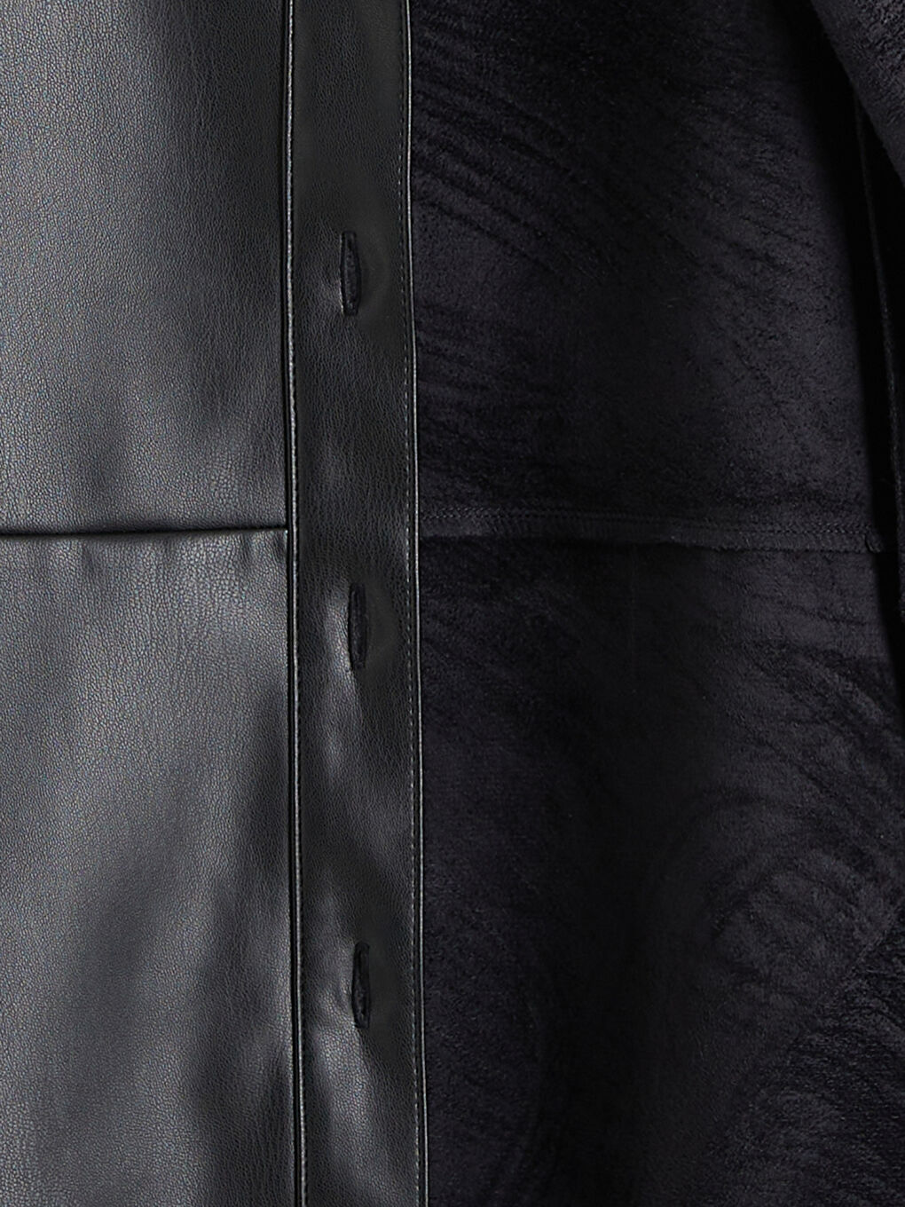 Women's Faux Leather Shirt Jacket-5