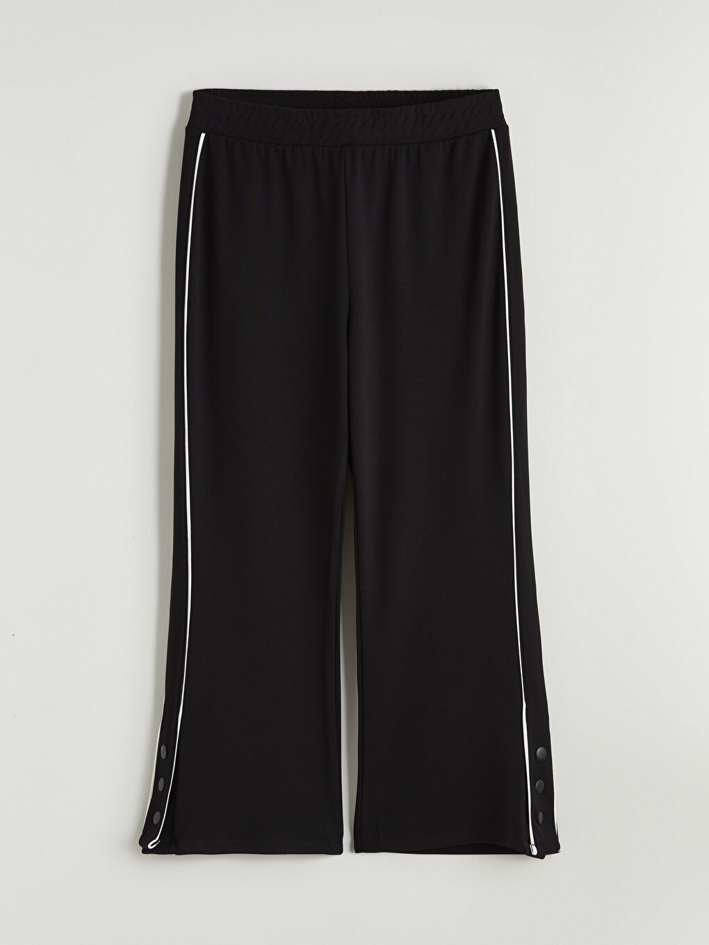 Siyah Beli Lastikli Kadın Eşofman Altı-4