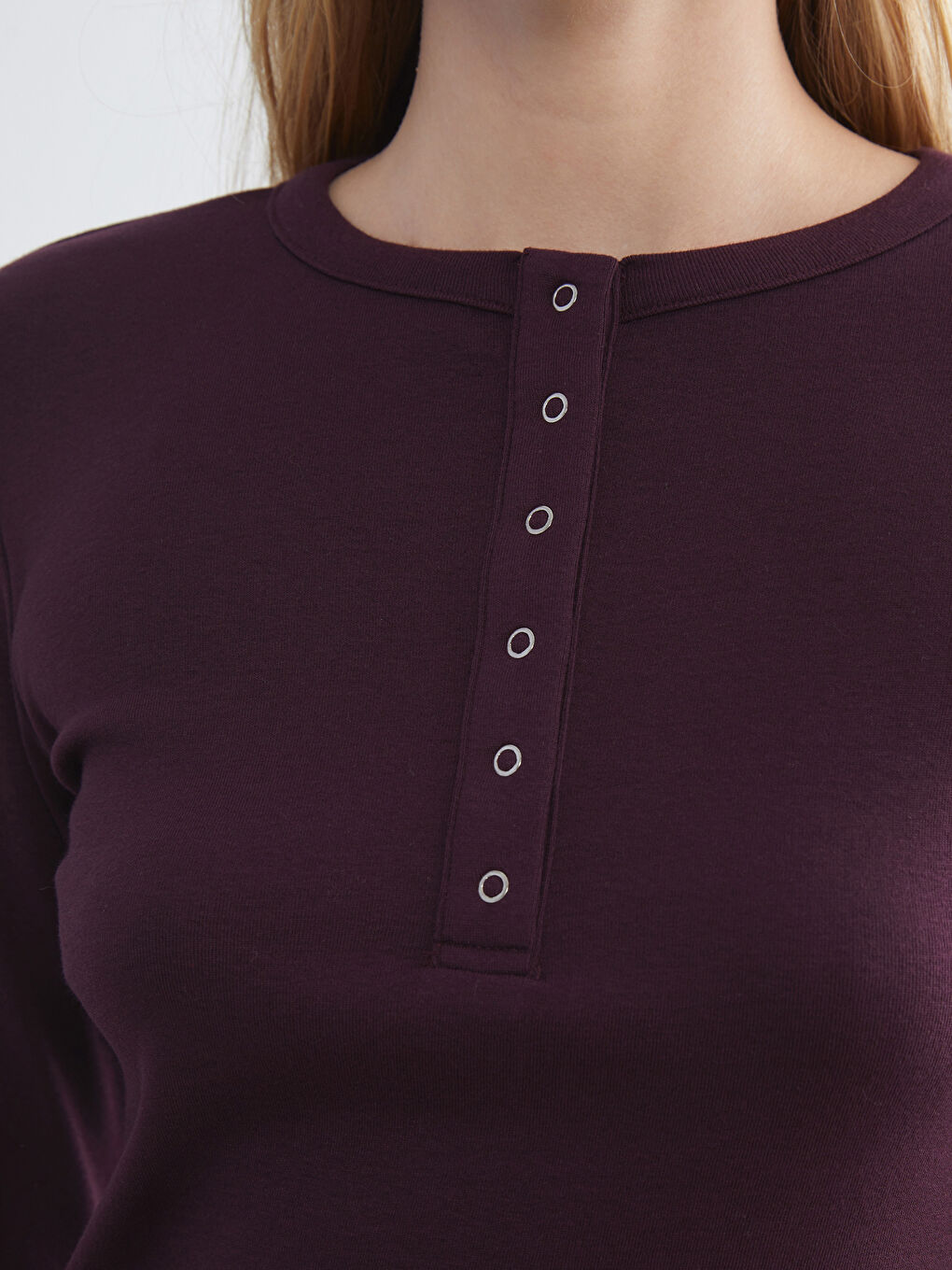 Crew Neck Ribbed Women's T-Shirt-2