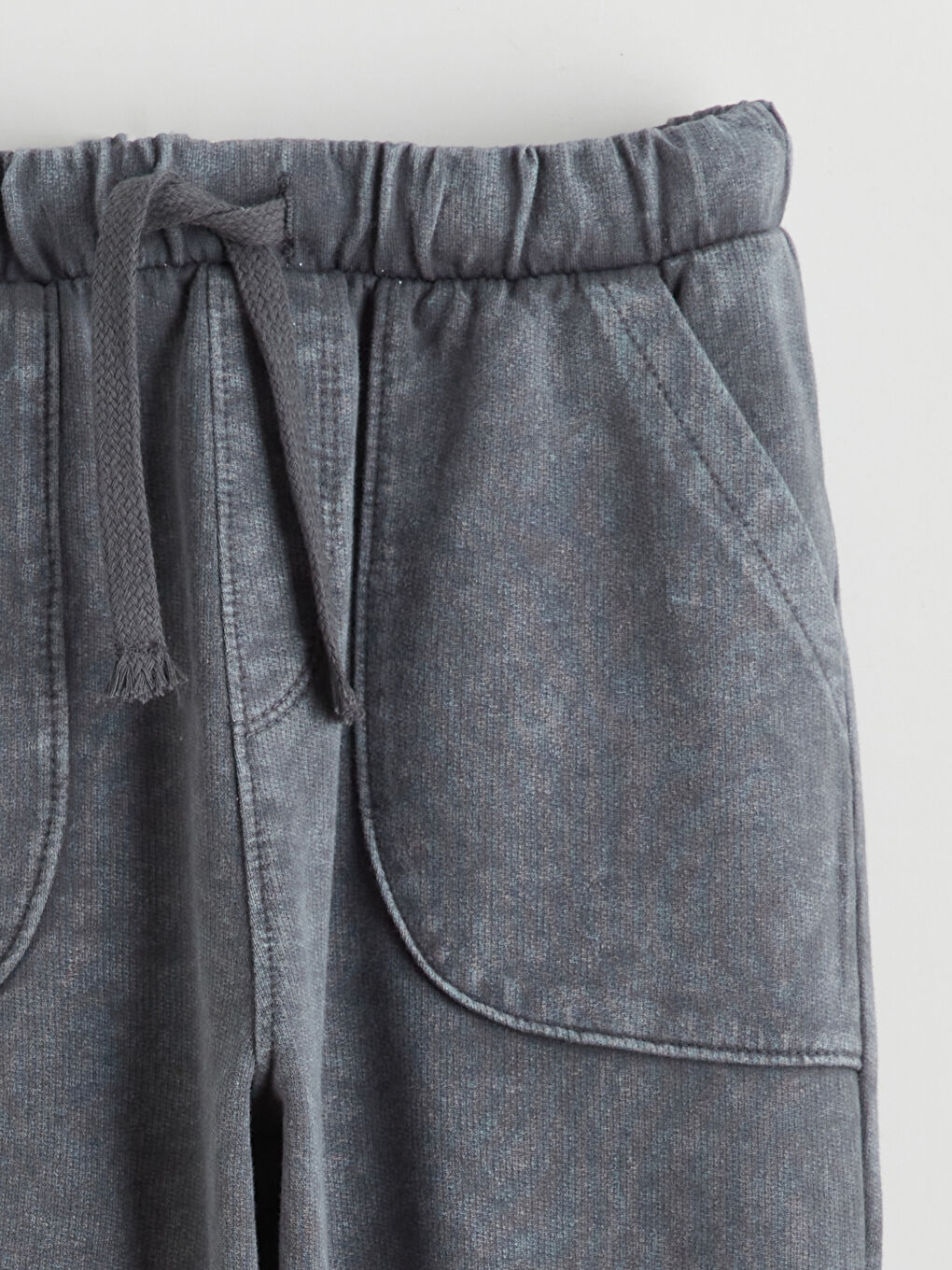 Antrasit Beli Lastikli Erkek Çocuk Jogger Eşofman Altı-1