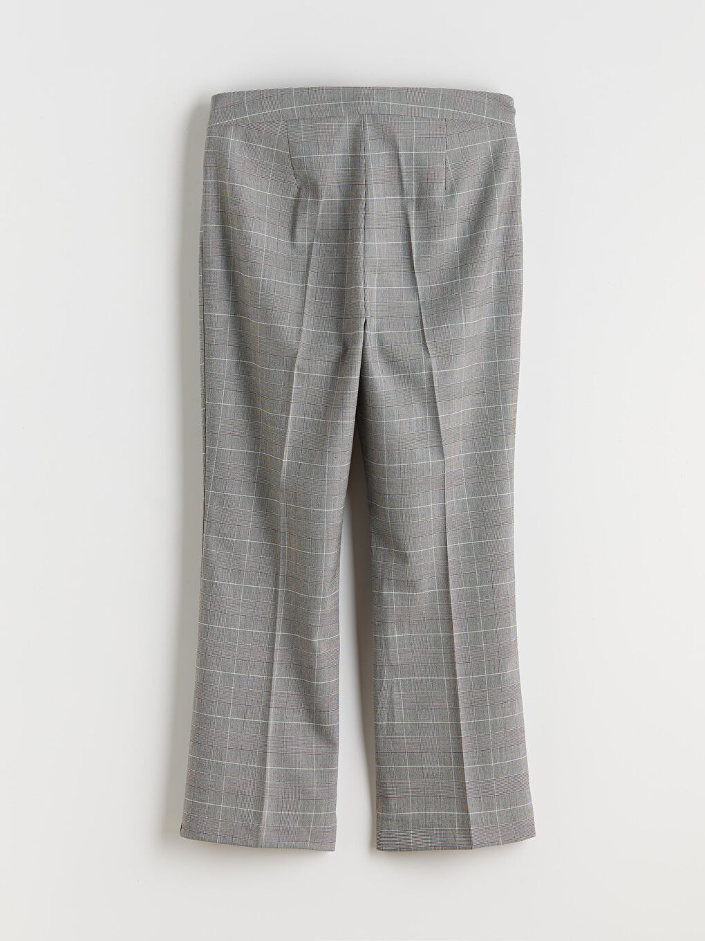 Siyah Dar Fit Ekose Kadın Pantolon-5