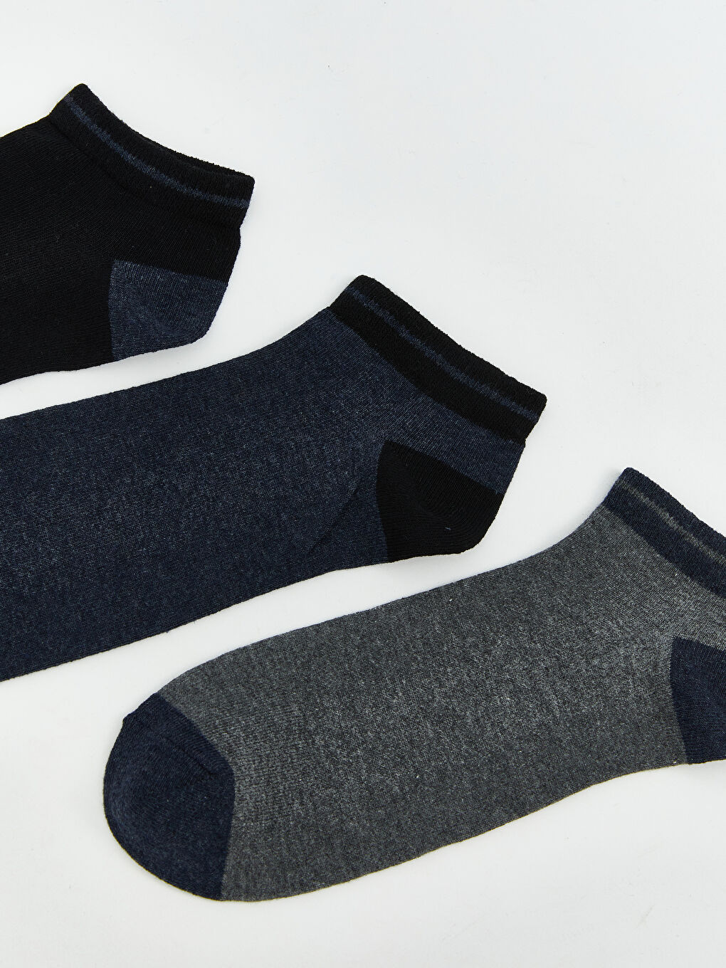 Siyah Erkek Patik Çorap 3'lü-1