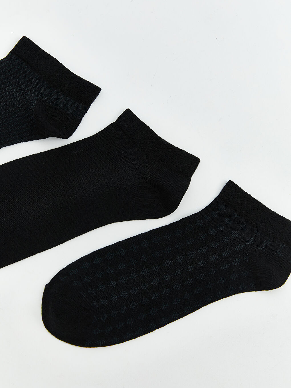 Siyah Erkek Patik Çorap 3'lü-1