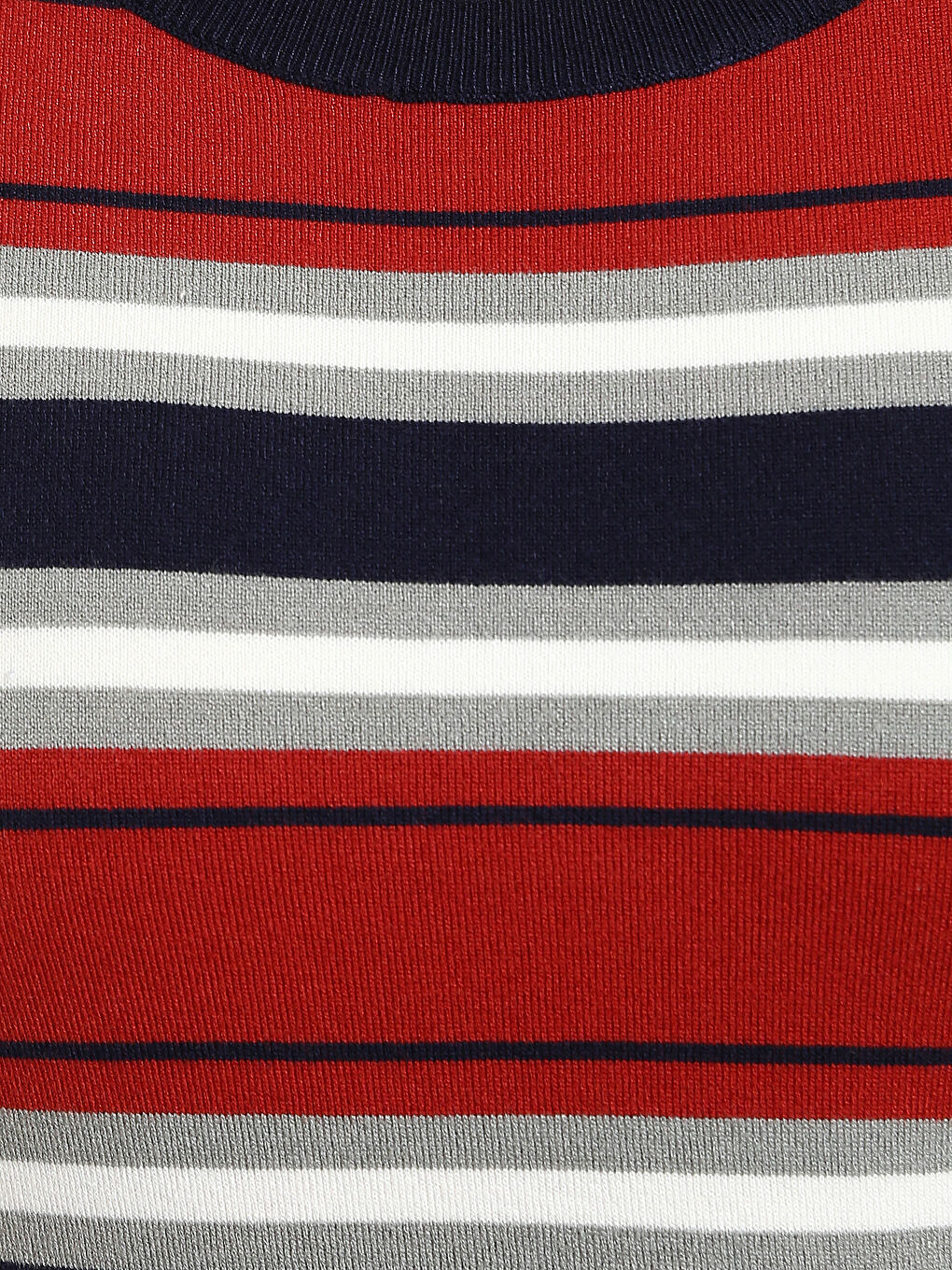 Neck Short Sleeve Knitted Sweater Women-2