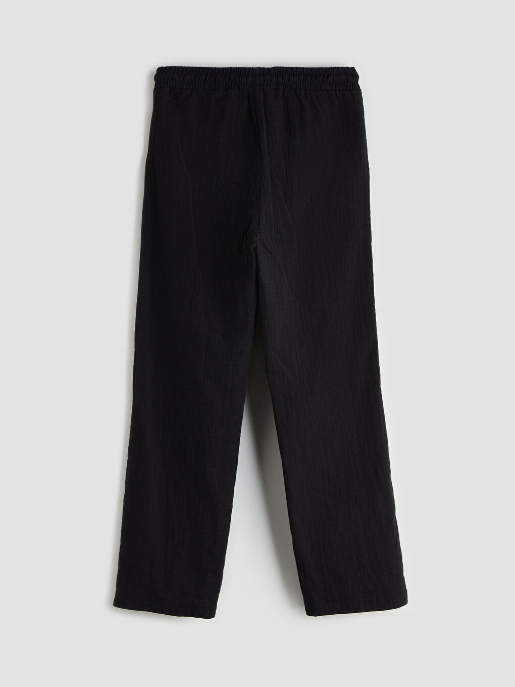 Siyah Beli Lastikli Dokulu Kadın Pantolon-7