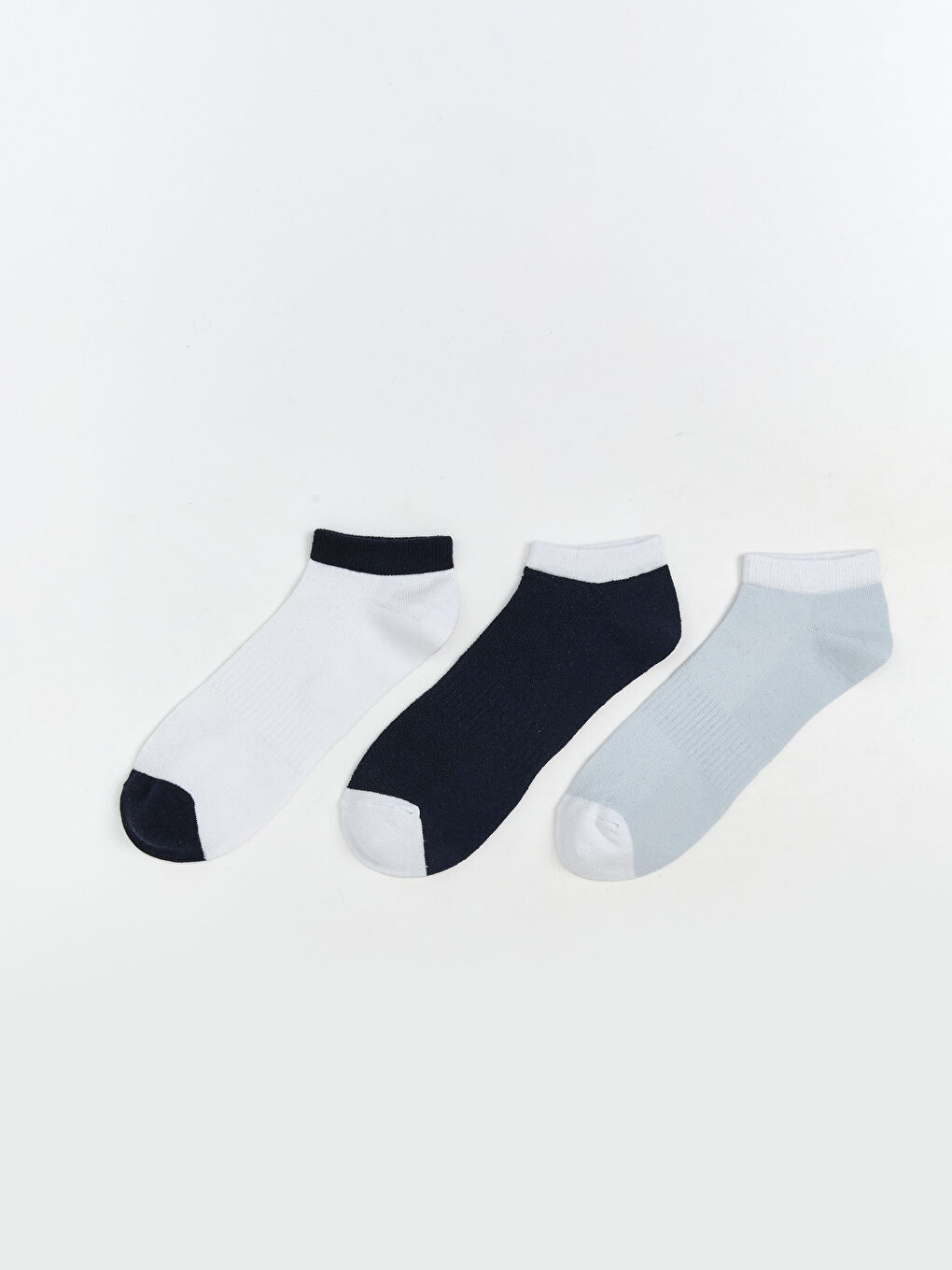 Beyaz Erkek Patik Çorap 3'lü