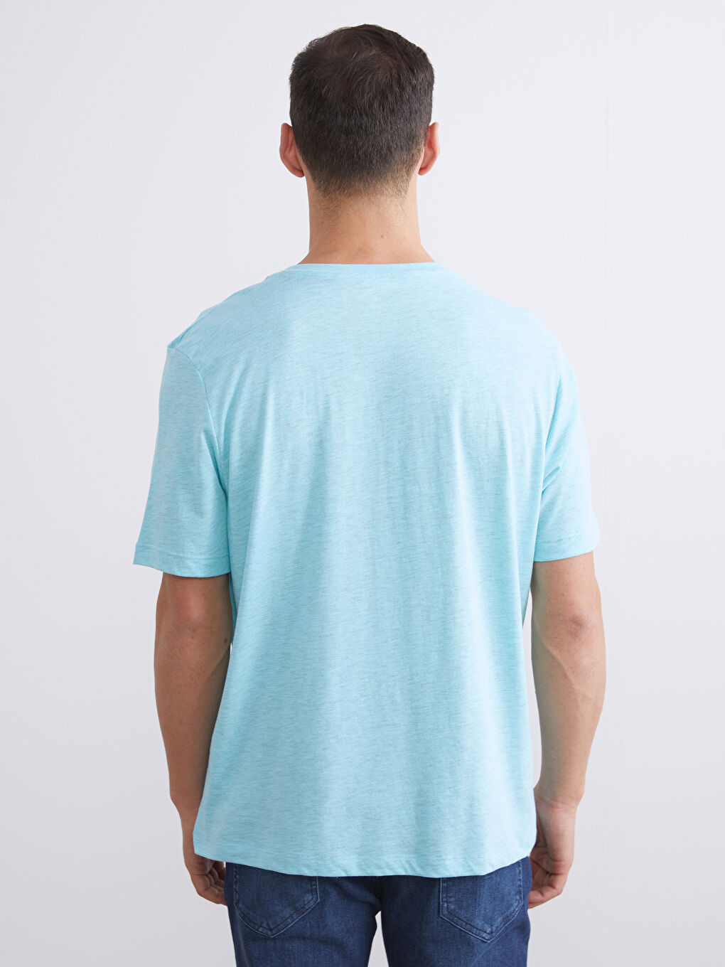 T-shirt en Jersey à Encolure en V pour Hommes-3
