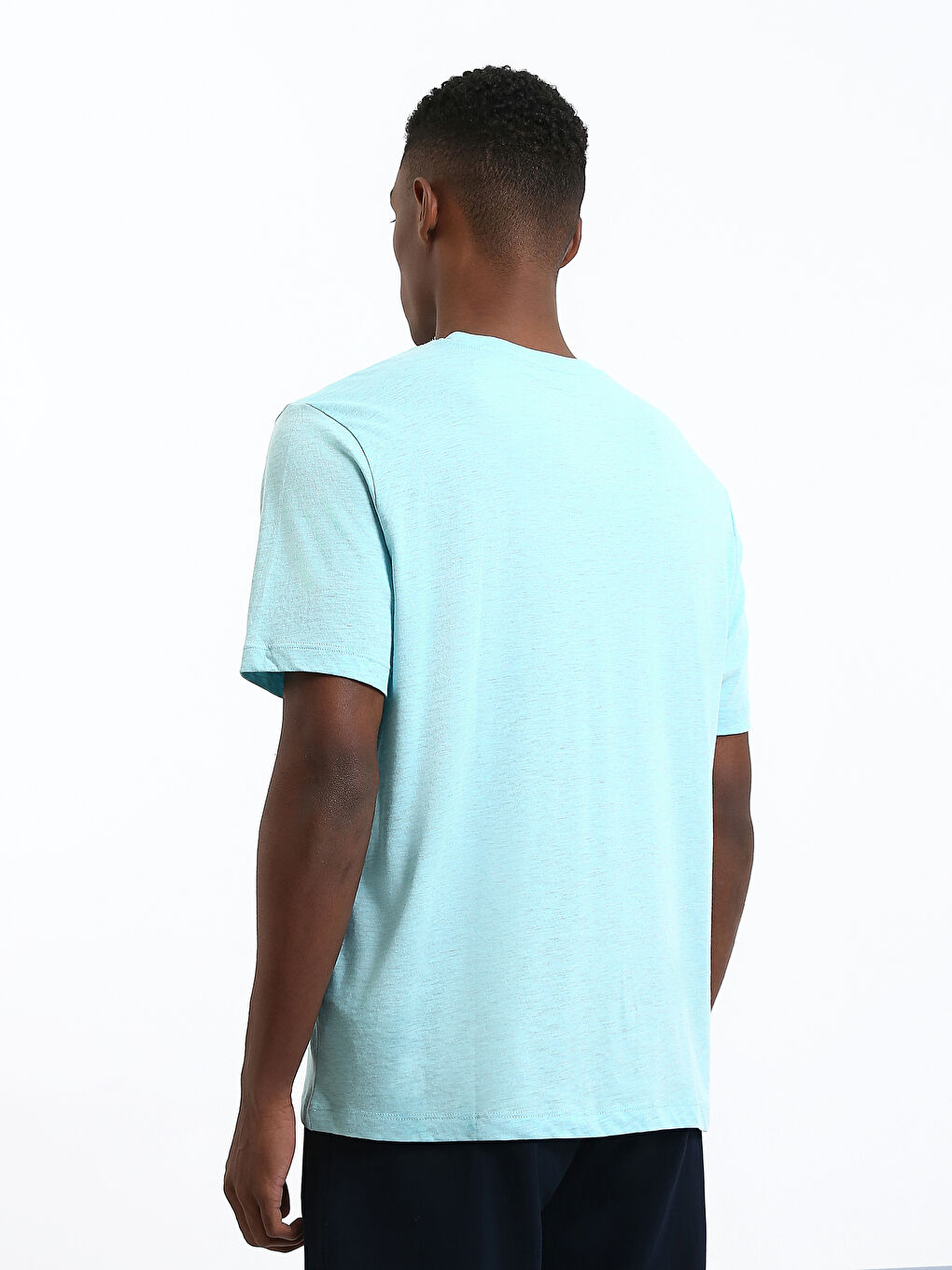 تيشيرت جيرسي برقبة على شكل حرف V للرجال-8