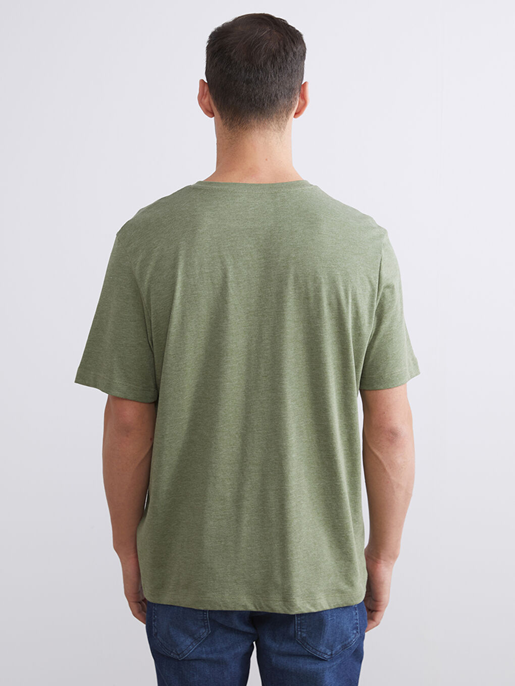 V Neck Jersey Men's T-Shirt-3