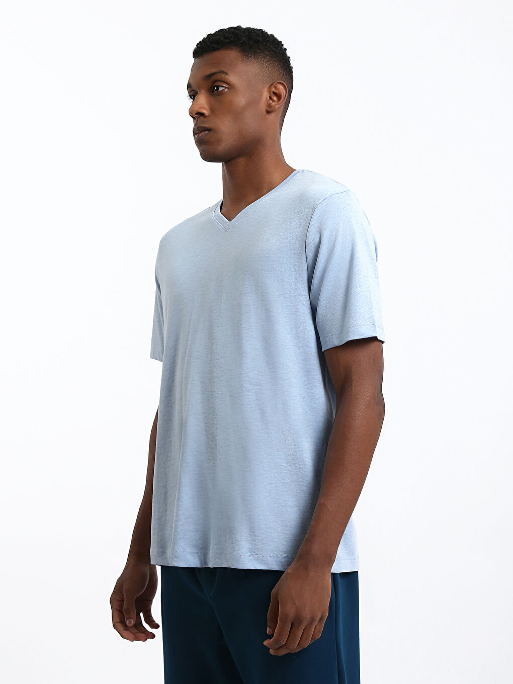 V Neck Jersey Men's T-Shirt-6