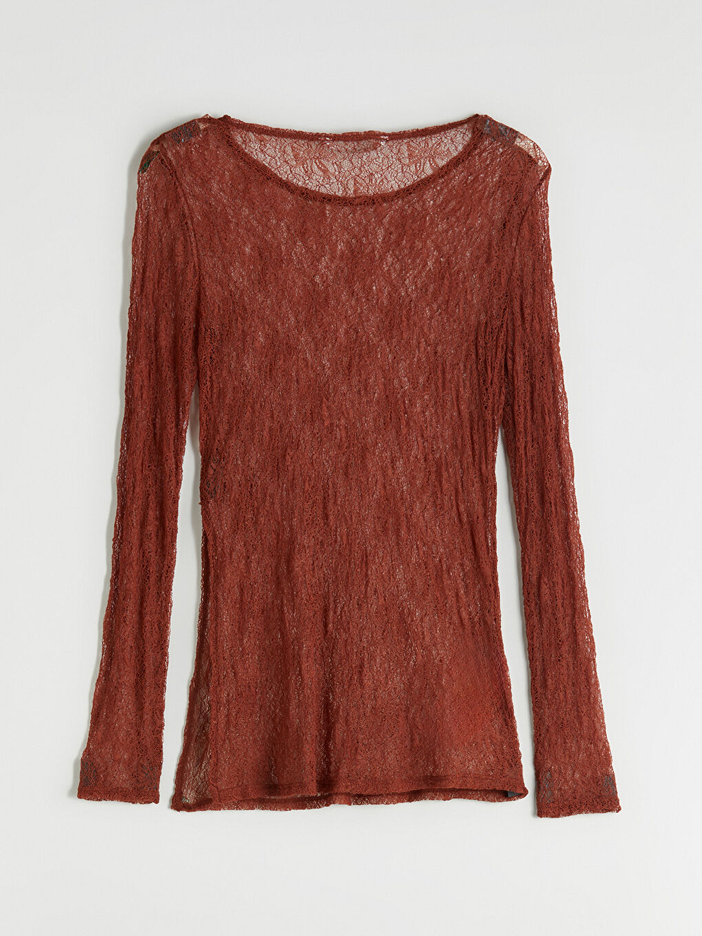 Crew Neck Lace Blouse-5
