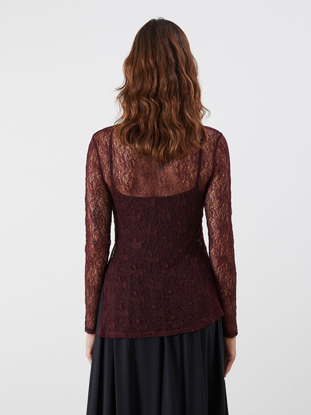 Crew Neck Lace Blouse-3