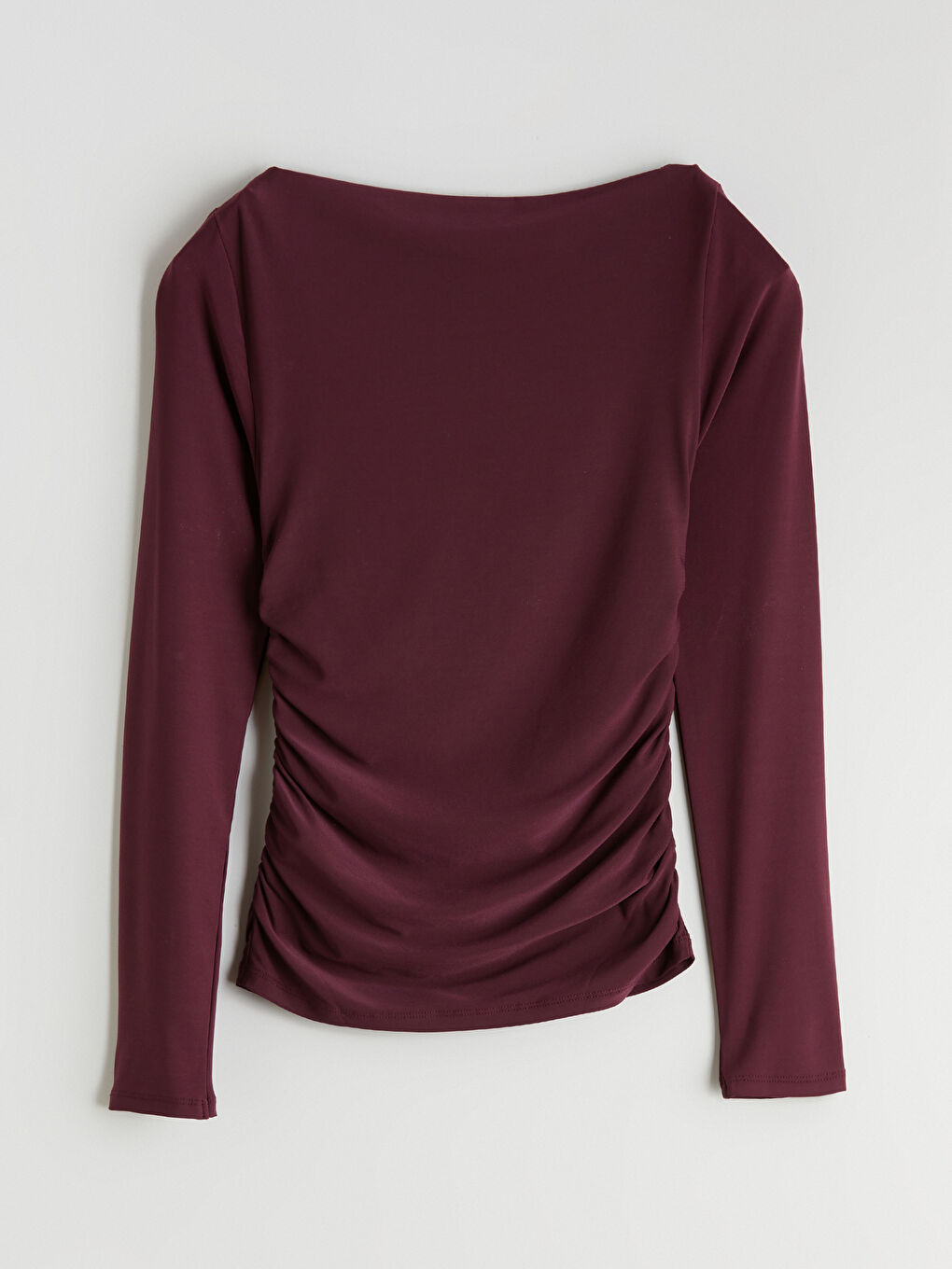 Slash Neck Ruched Blouse-5