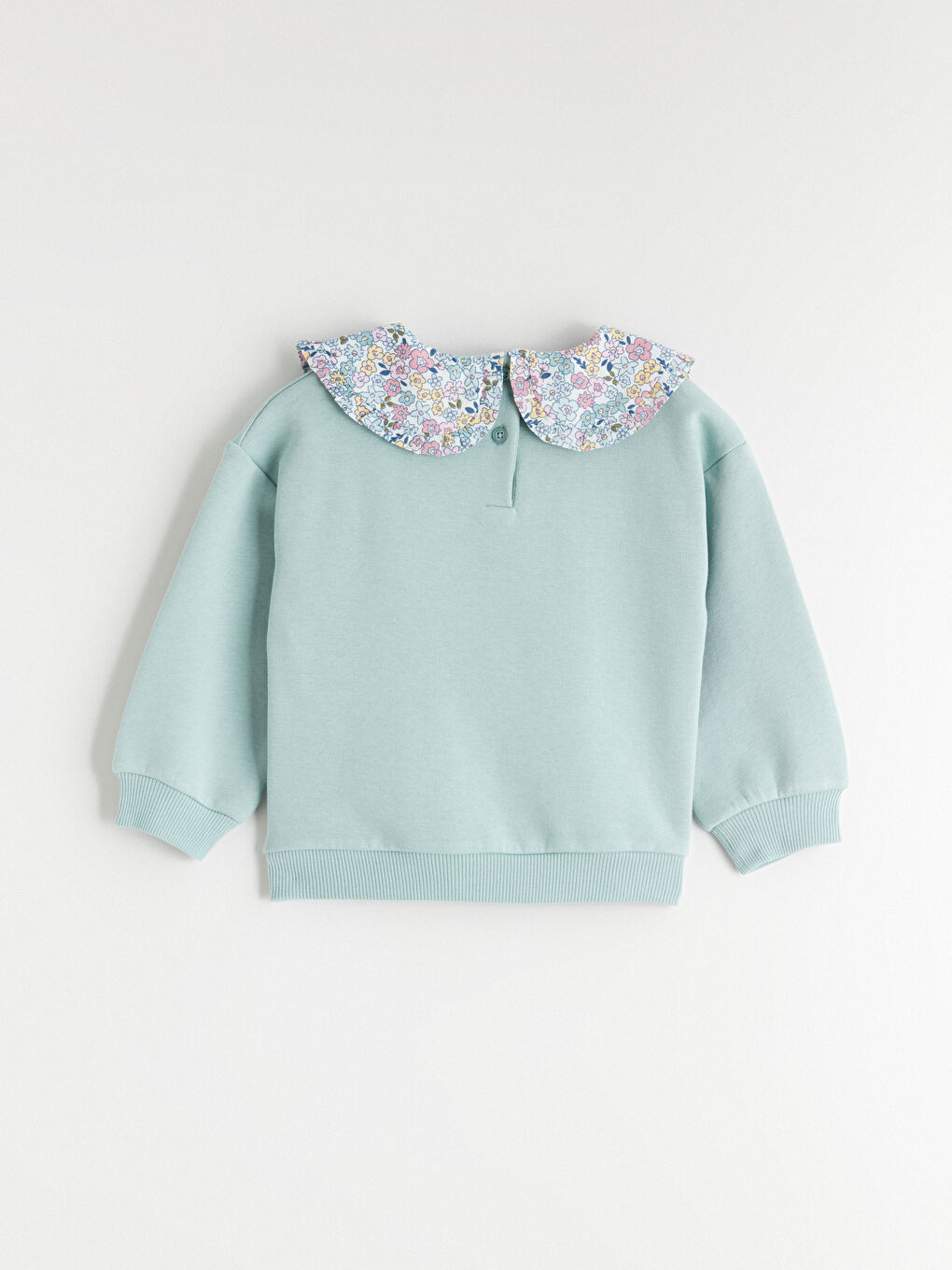 Yeşil Bebe Yaka Kız Çocuk Sweatshirt-1