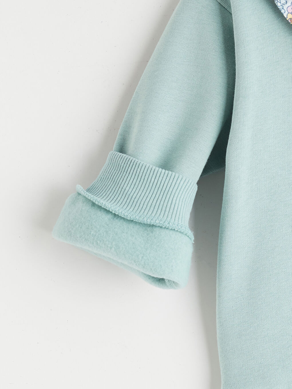 Yeşil Bebe Yaka Kız Çocuk Sweatshirt-2