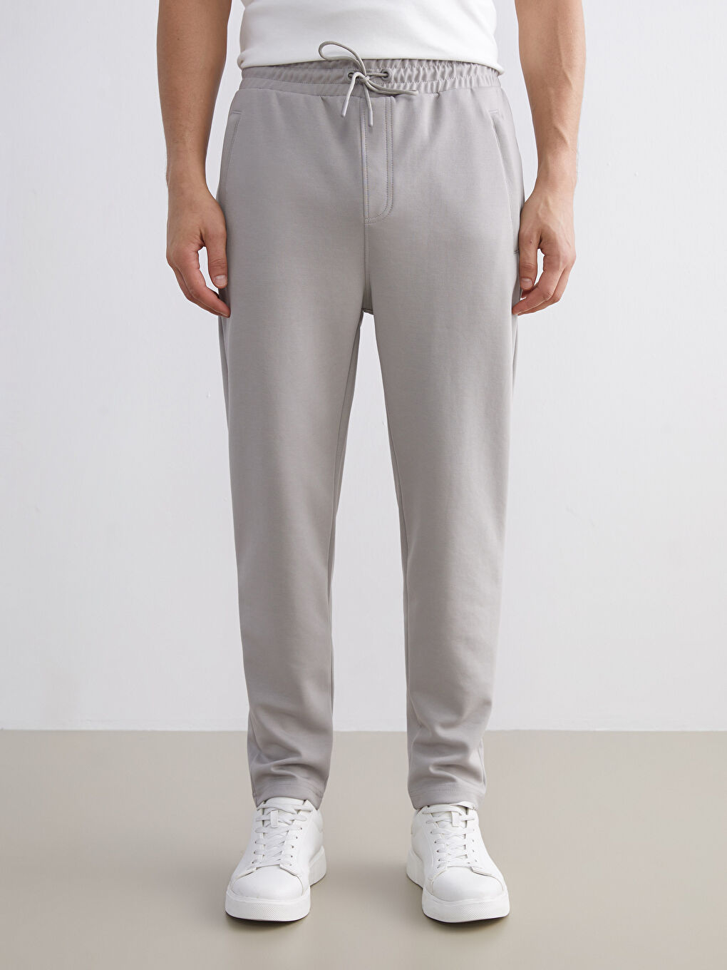 Gri Standart Kalıp Erkek Eşofman Altı-1