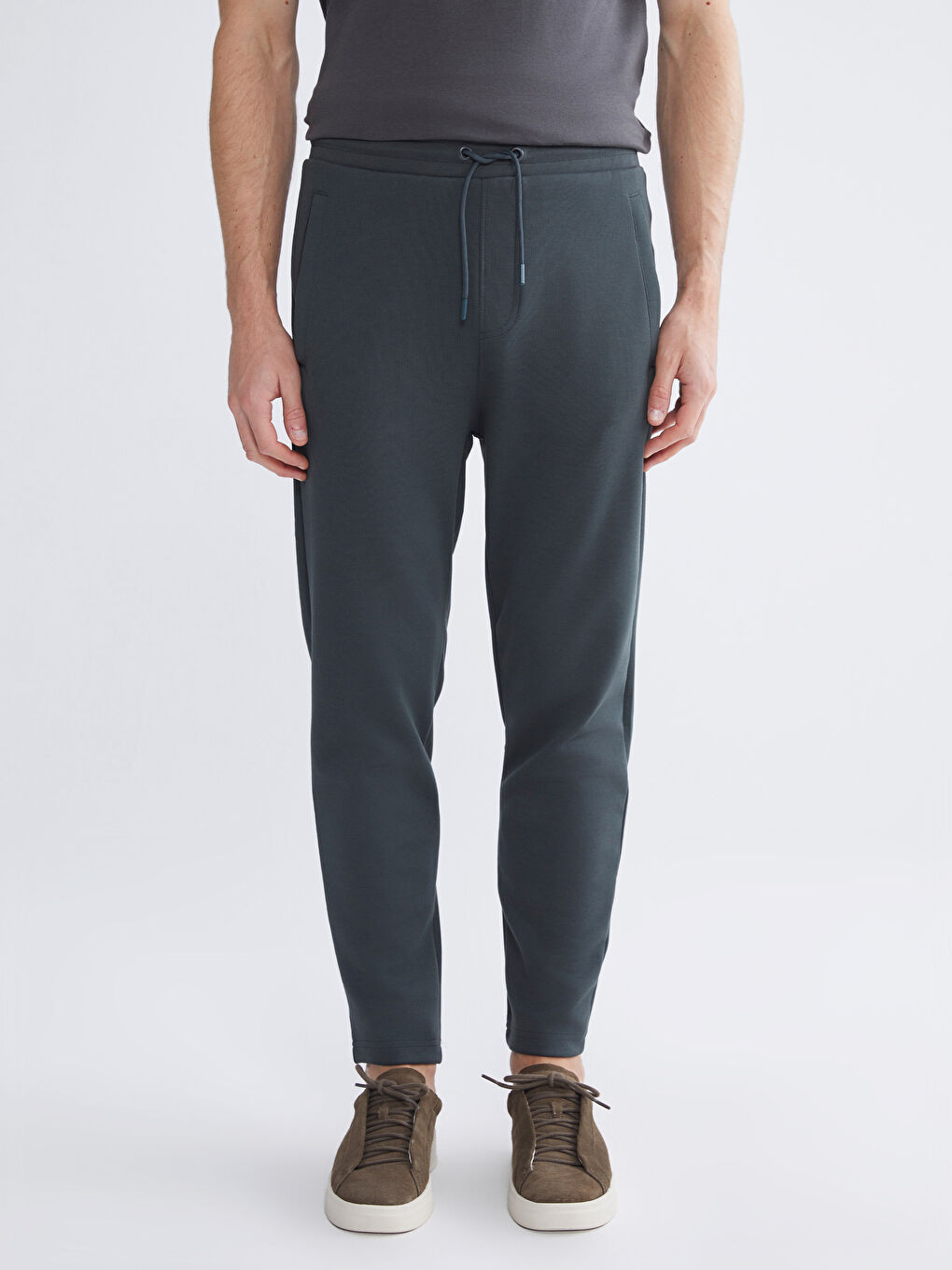 Gri Standart Kalıp Erkek Eşofman Altı-1