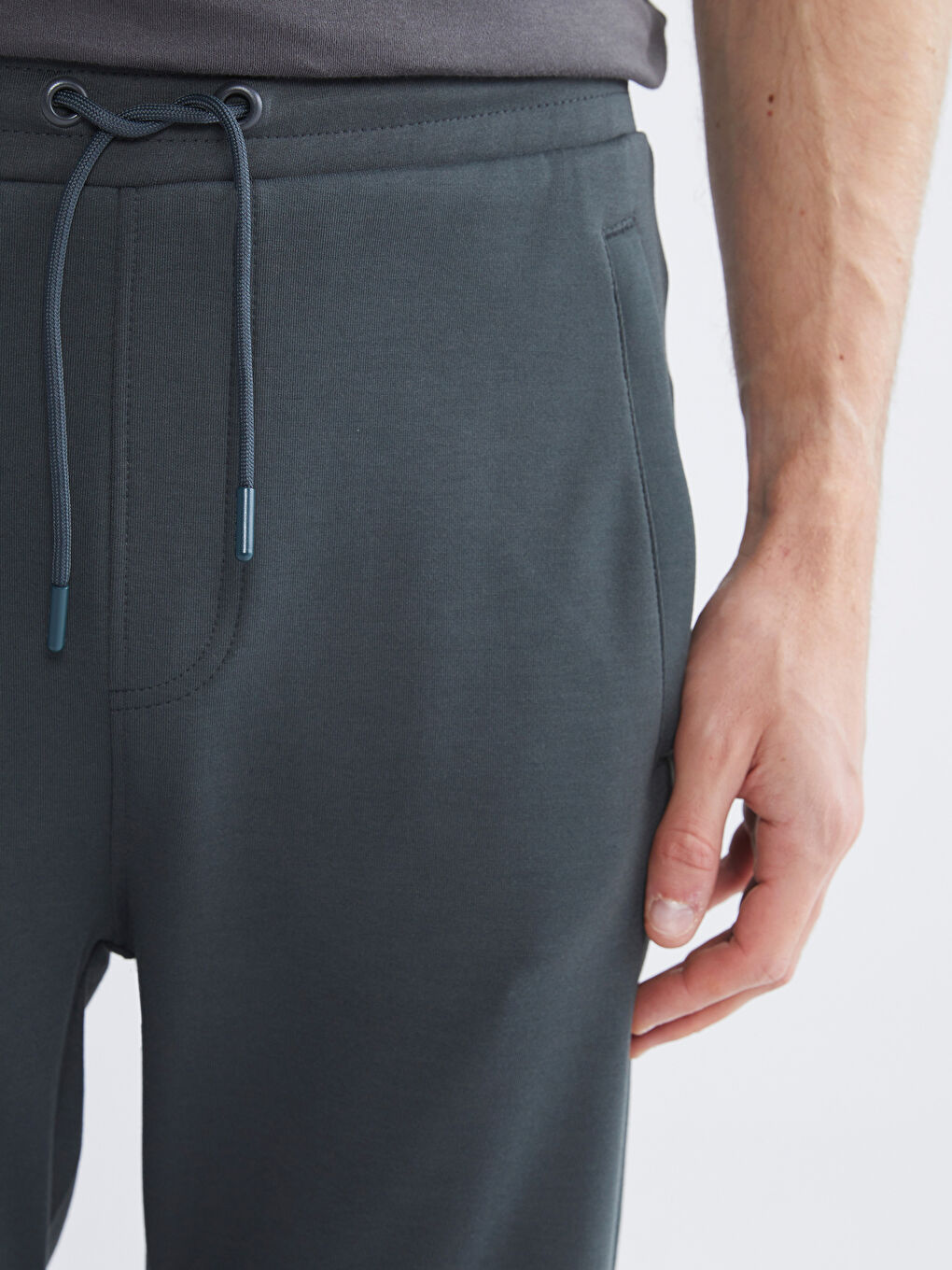 Gri Standart Kalıp Erkek Eşofman Altı-2