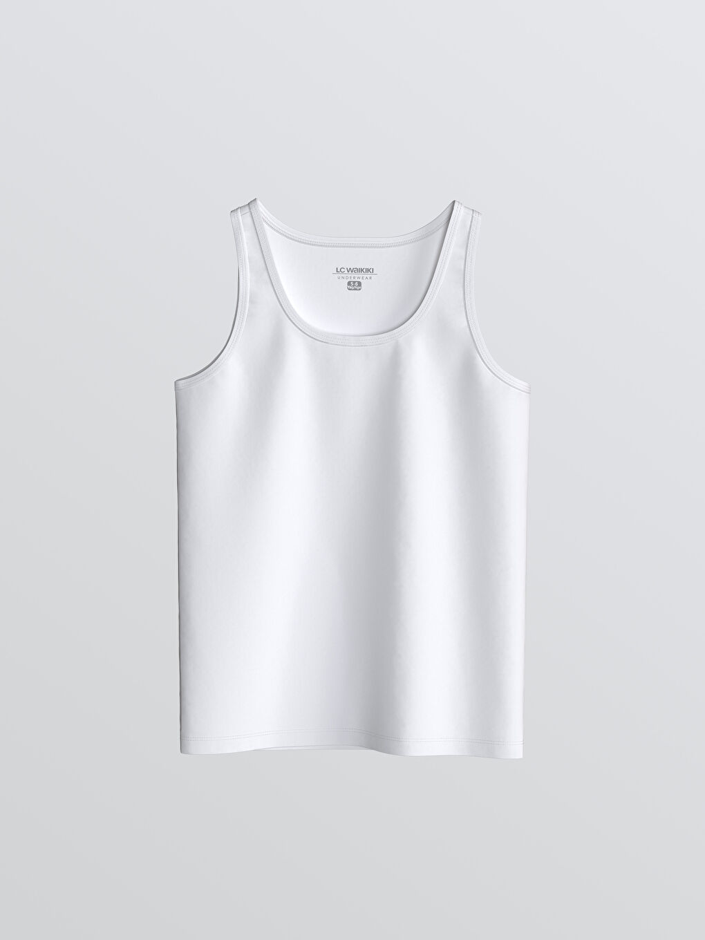 Beyaz Bisiklet Yaka Erkek Çocuk Atlet