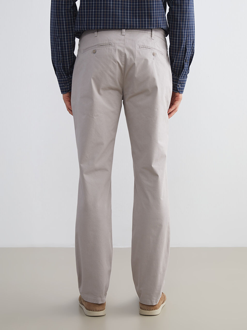 Bej Standart Kalıp Erkek Chino Pantolon-4
