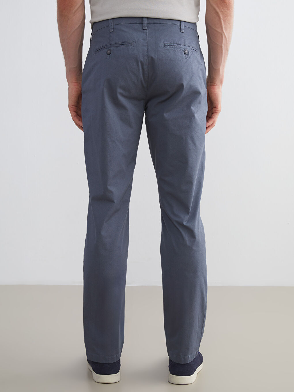 İndigo Standart Kalıp Erkek Chino Pantolon-4