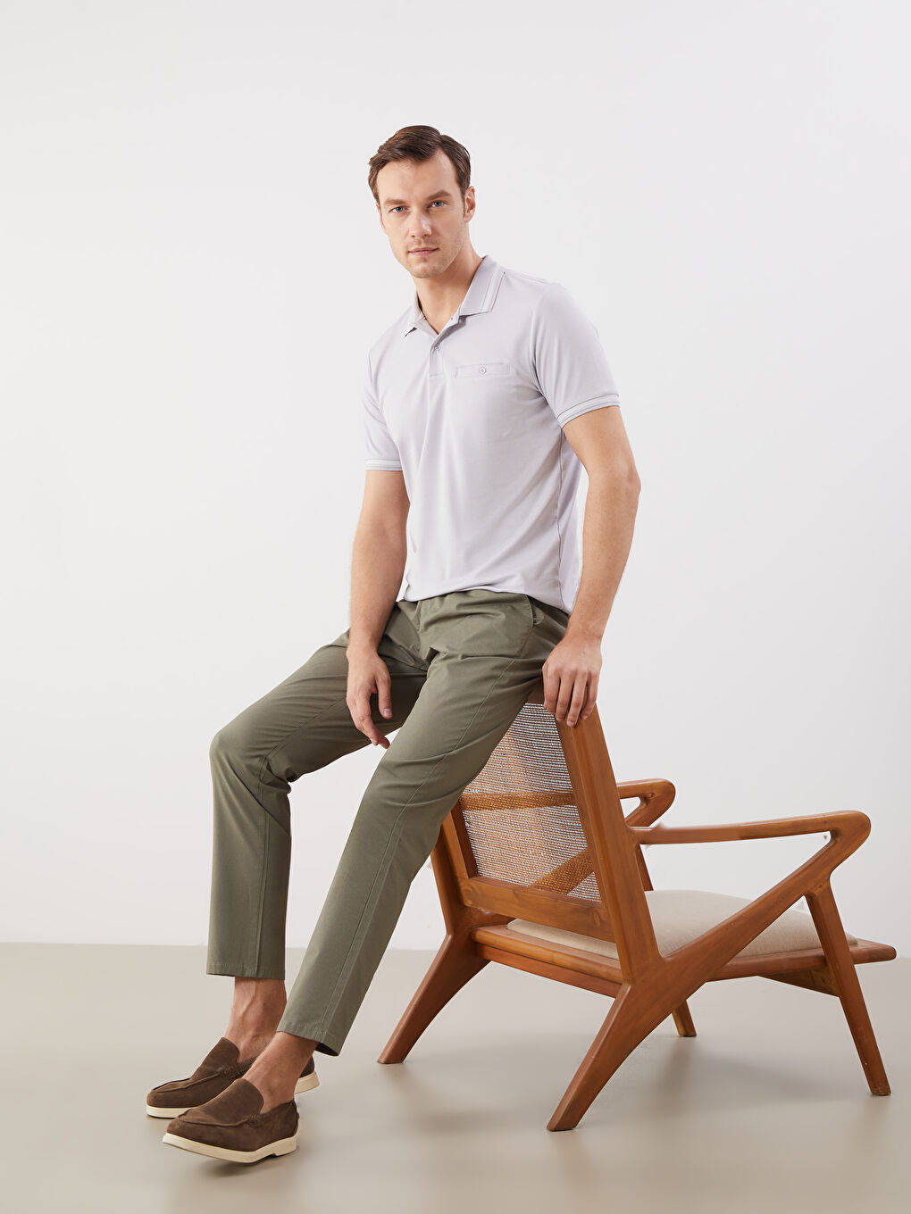 LCWAIKIKI Classic Slim Fit Men's Chino Trousers -W5JF53Z8-P5X