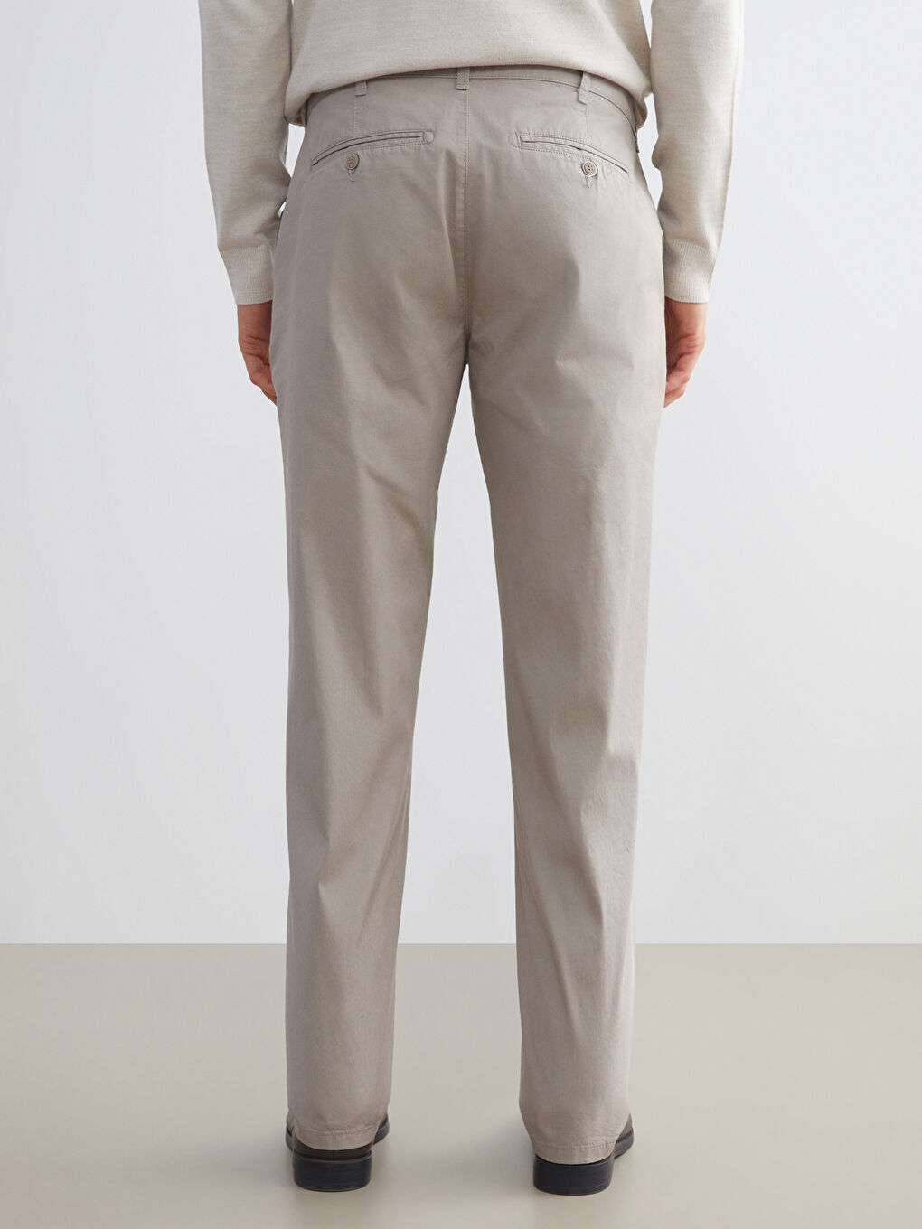 Bej Standart Kalıp Erkek Chino Pantolon-3