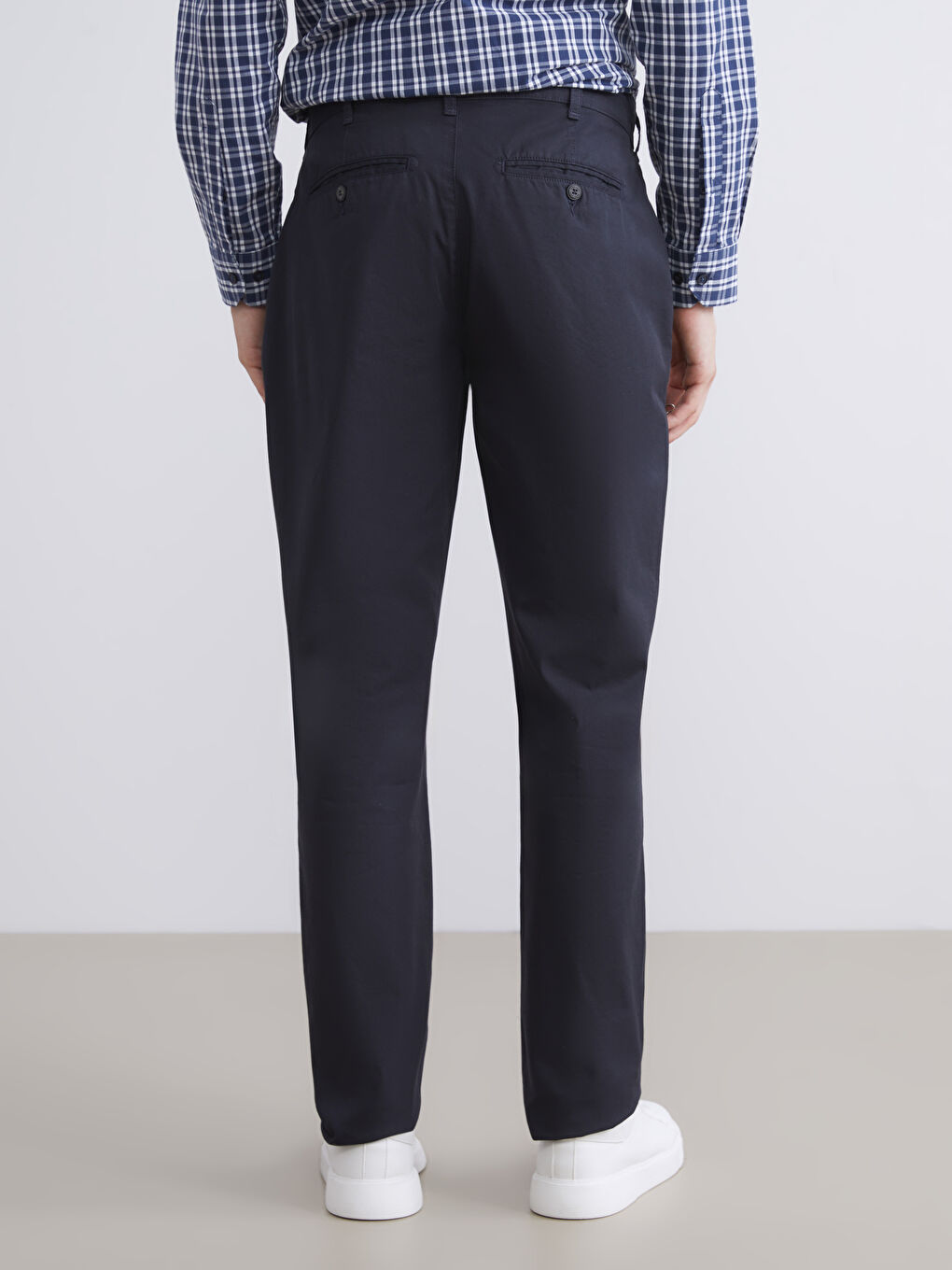 Lacivert Standart Kalıp Erkek Chino Pantolon-3