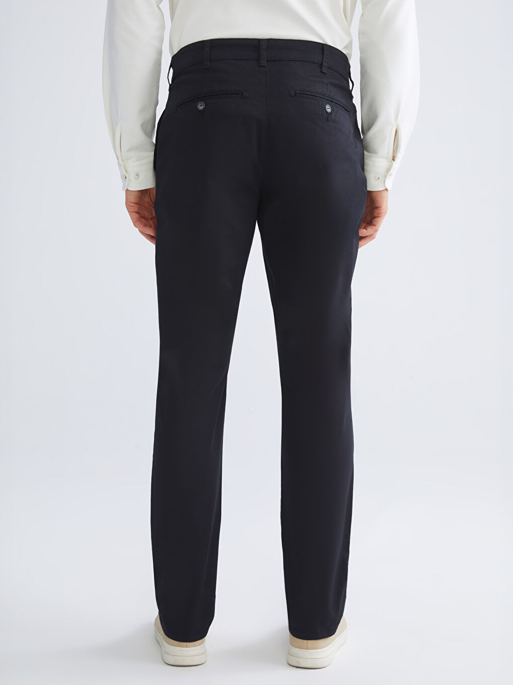 Siyah Standart Kalıp Erkek Chino Pantolon-3