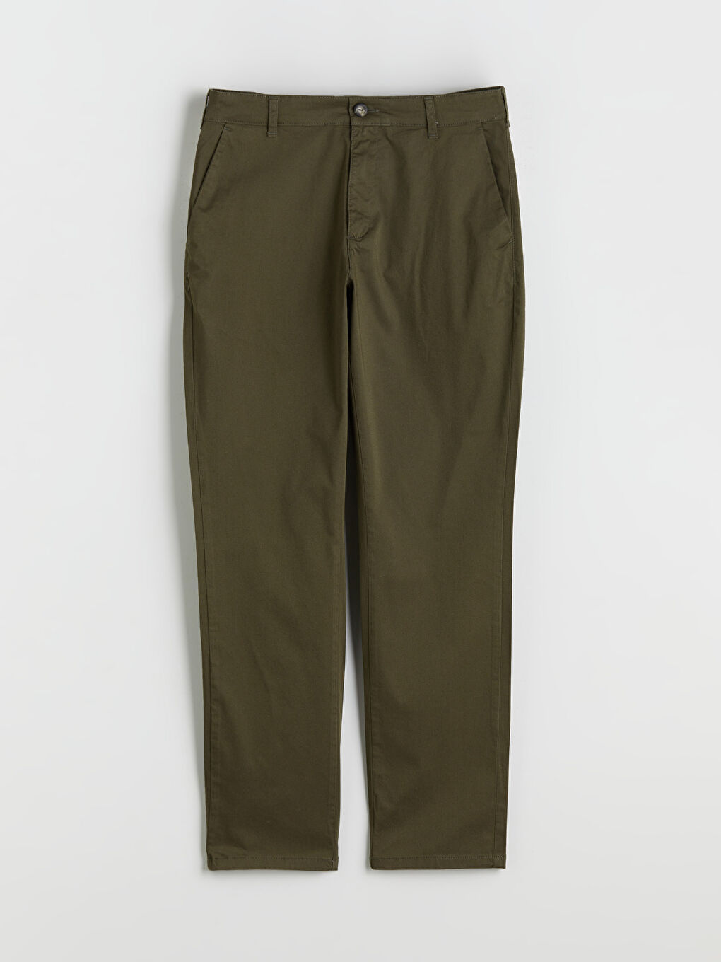 Haki Standart Kalıp Erkek Chino Pantolon-4