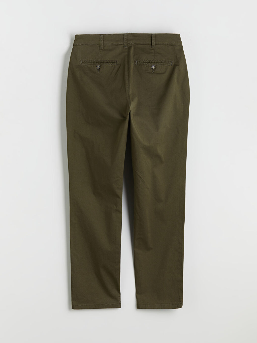 Haki Standart Kalıp Erkek Chino Pantolon-5