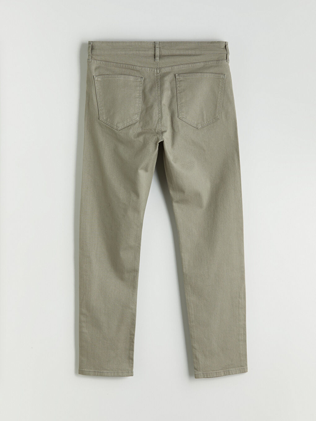 Haki Dar Kalıp Erkek Chino Pantolon-5