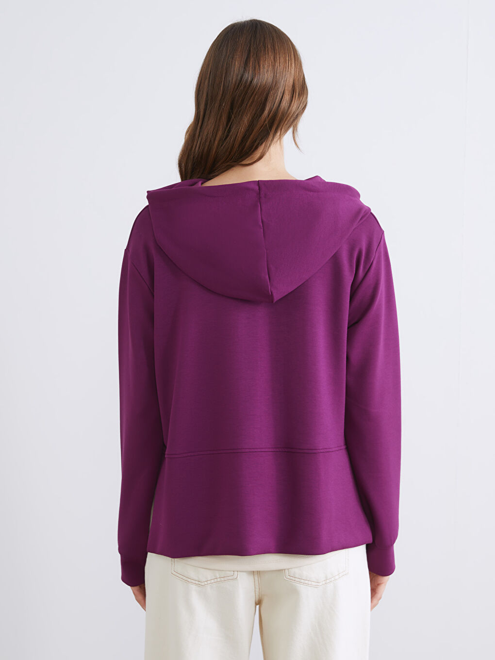Mor Loose Fit Kadın Hoodie-6
