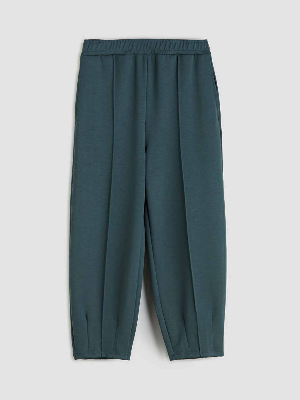 Yeşil Beli Lastikli Kadın Eşofman Altı-4