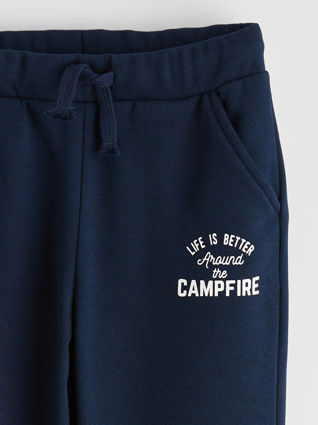 Lacivert Beli Bağlamalı Erkek Çocuk Eşofman Altı-2