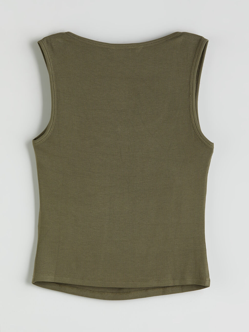 Ženska rebrasta top majica bez rukava u vrat-5