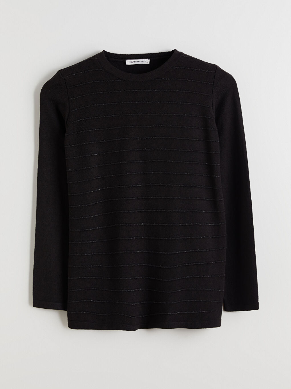 Crew Neck Striped Women's Knitwear Sweater-4