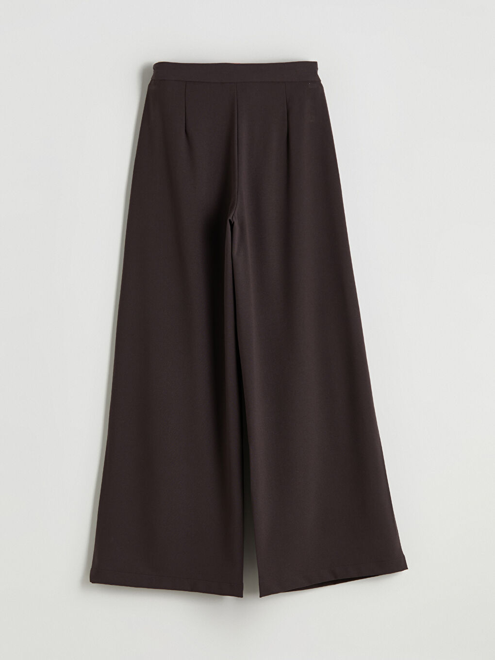 Kahverengi Loose Fit Geniş Paça Kadın Pileli Pantolon-10