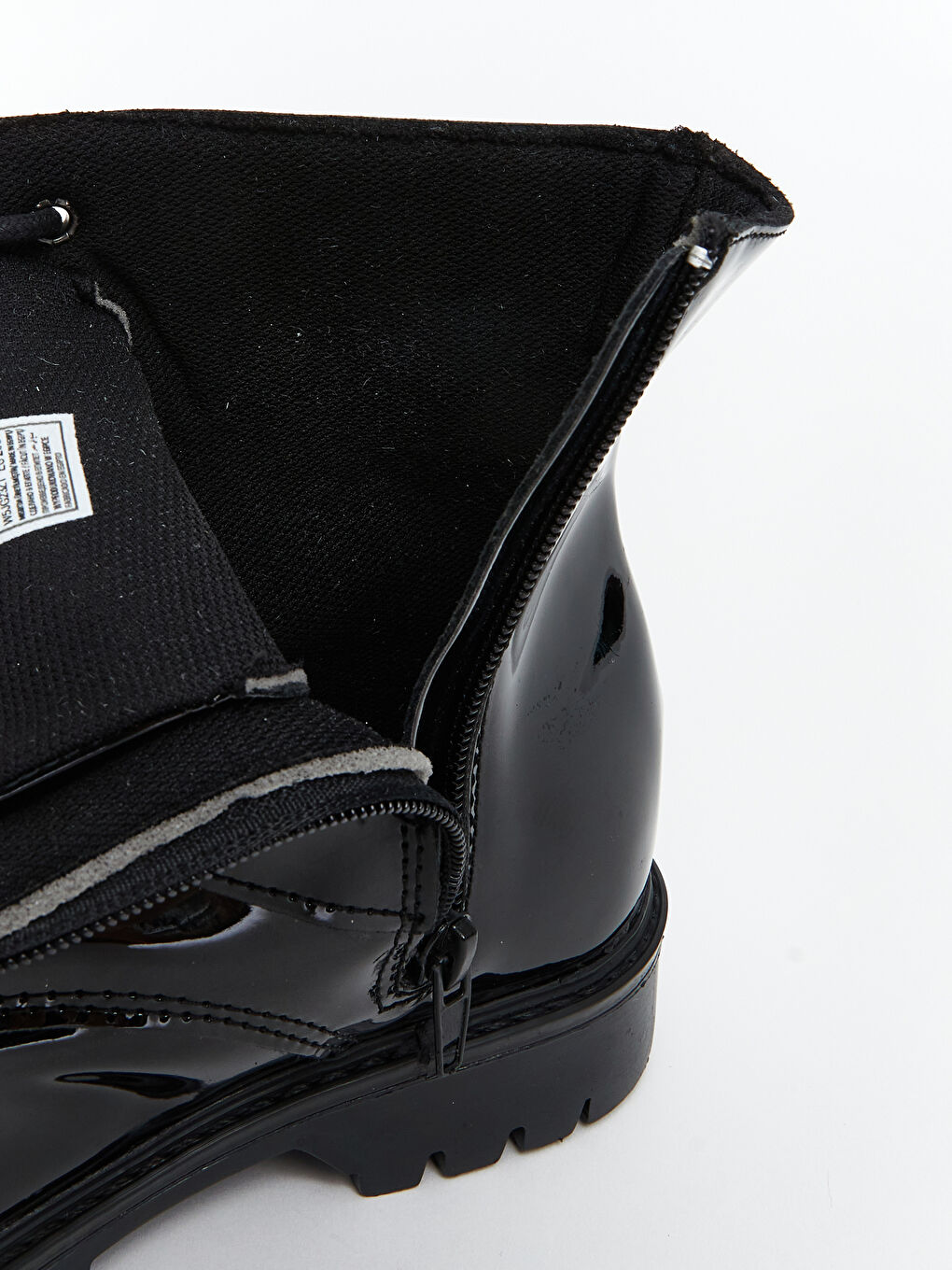 Faux Leather Zippered Girls' Boots-6