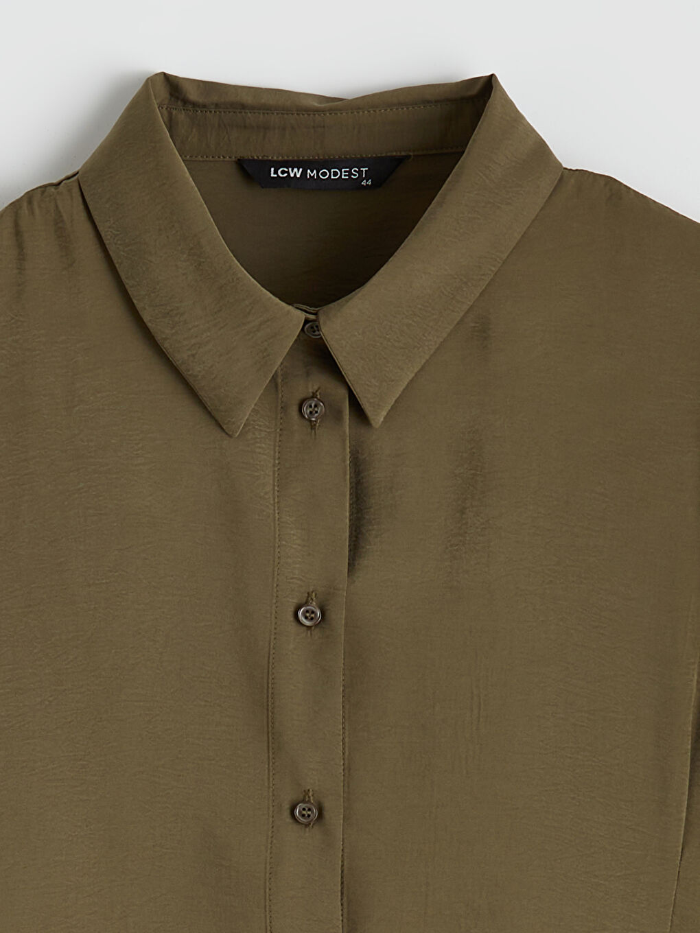 Yeşil Modal Karışımlı Kadın Gömlek Tunik-8