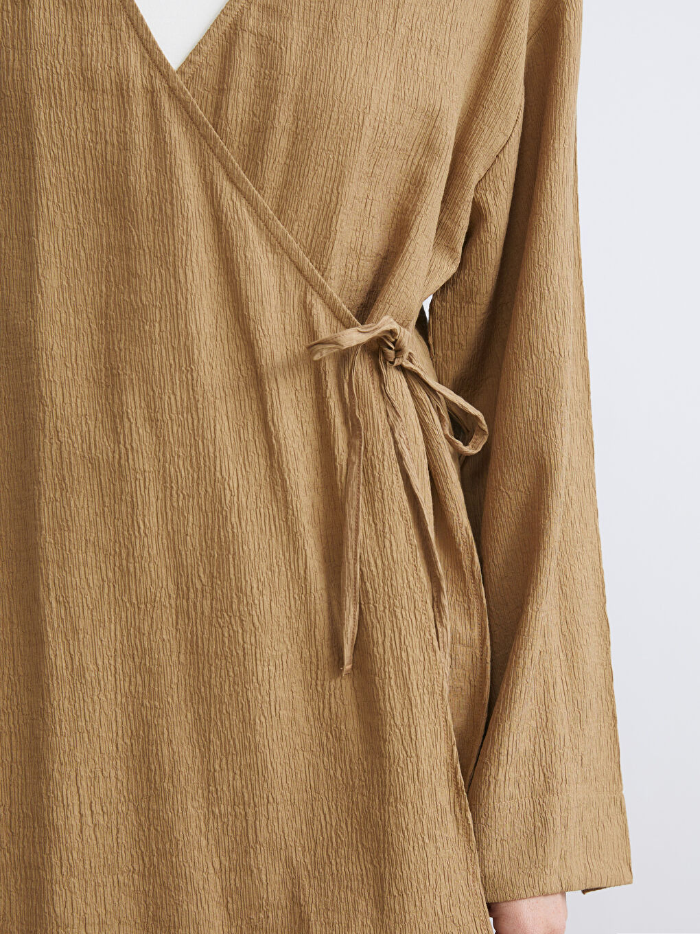 Double Breasted Textured Women's Kimono-3