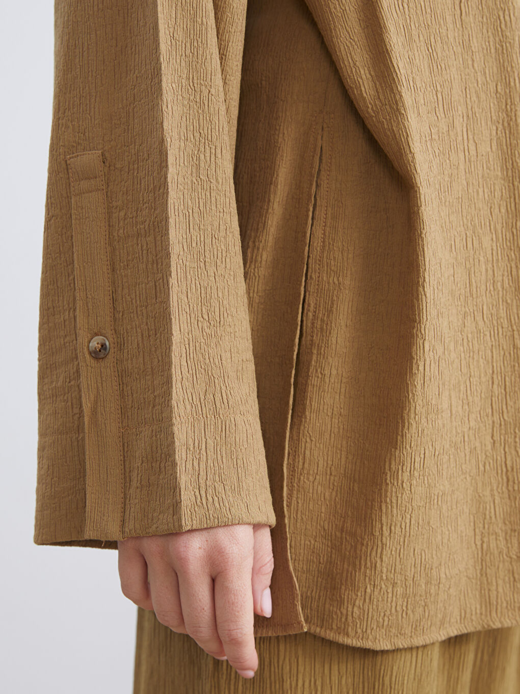 Double Breasted Textured Women's Kimono-4