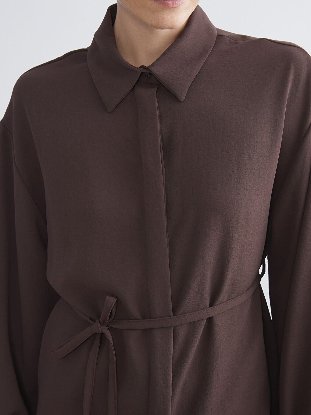 LCW Modest Oversize Women's Shirt Tunic -W5JG51Z8-HCN