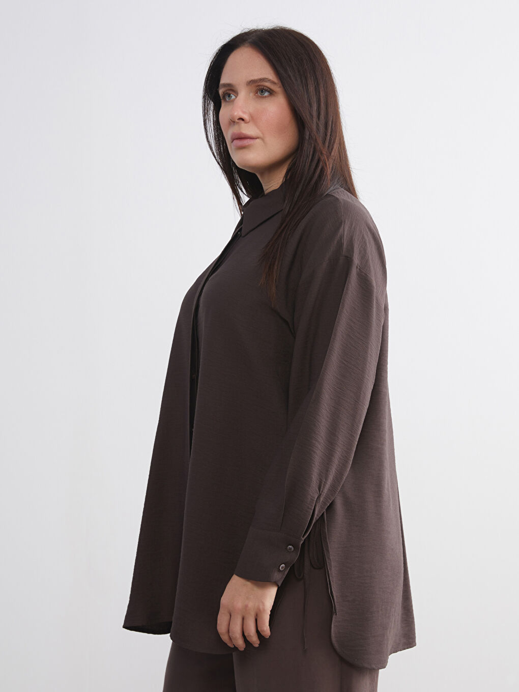 Woman BROWN Shirt Tunic-2