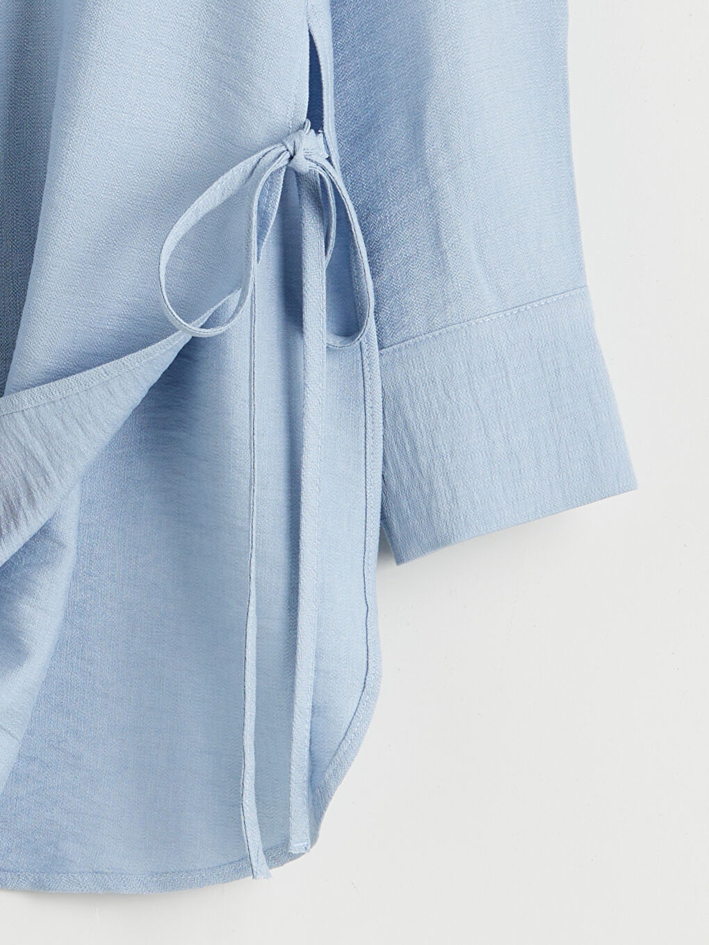 Mavi Gizli Patlı Kadın Gömlek Tunik-6