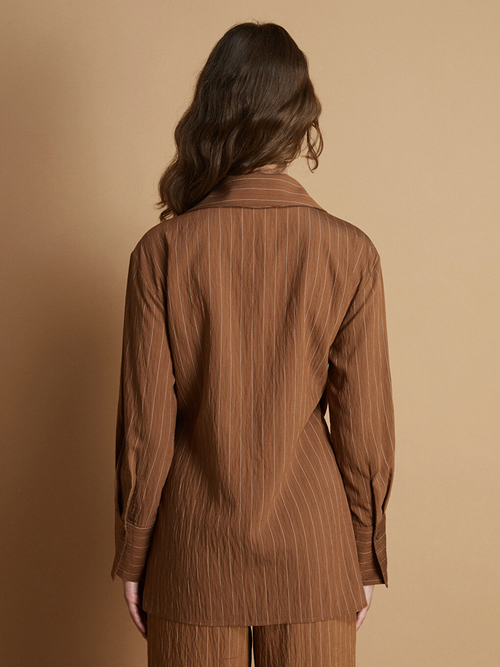 Женщины Коричневый Рубашка-4