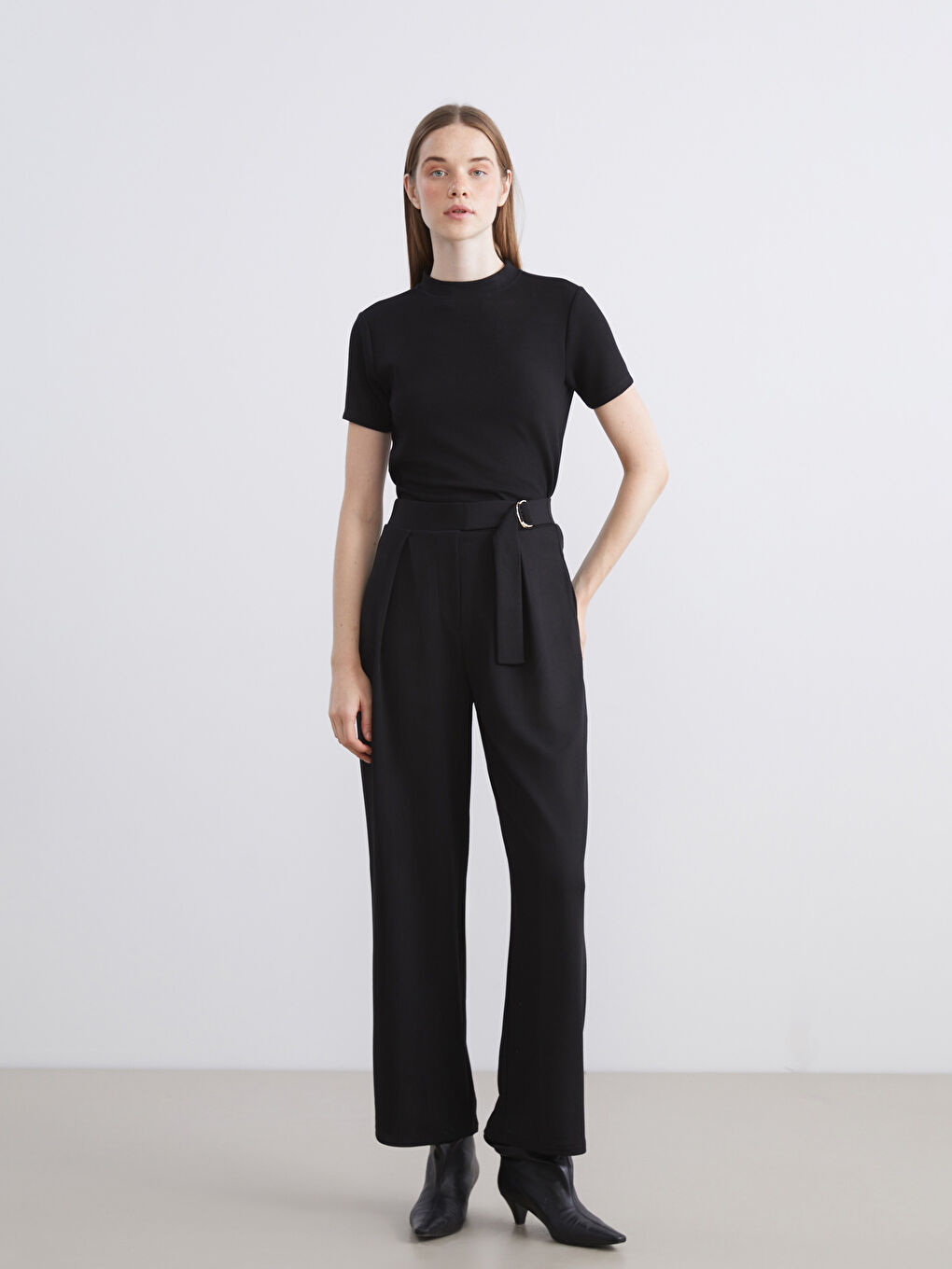 Belted Women's Trousers
