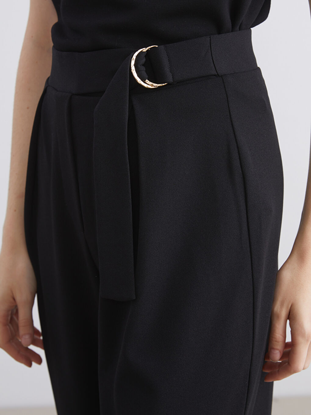Belted Women's Trousers-2