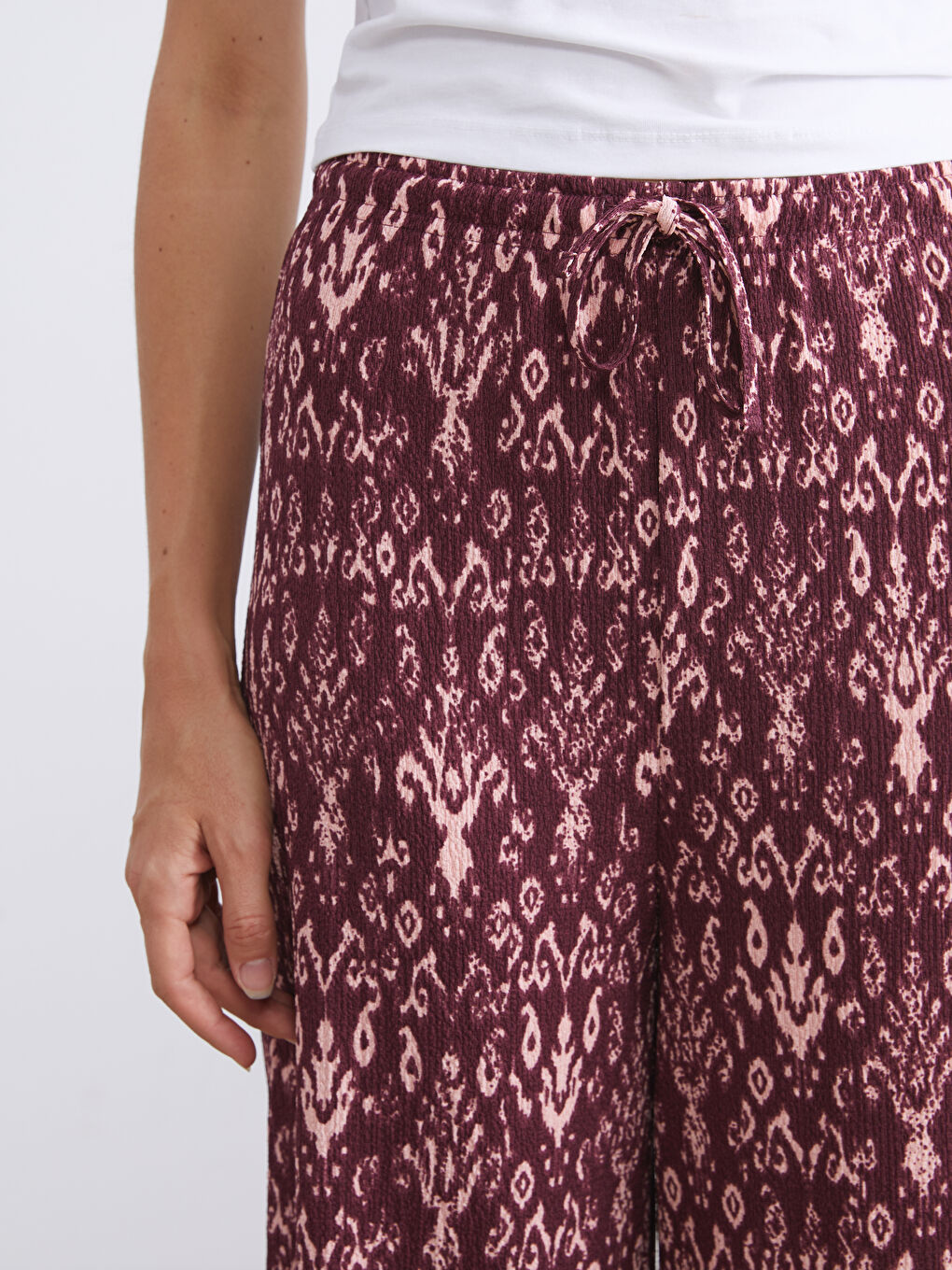 Серпімді белдік өрнекті әйелдерге арналған шалбар-2